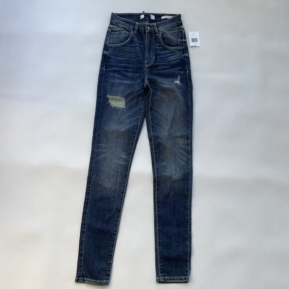 Guess Women’s Super High Rise Skinny Jeans Blue Size 24 - Picture 2 of 13